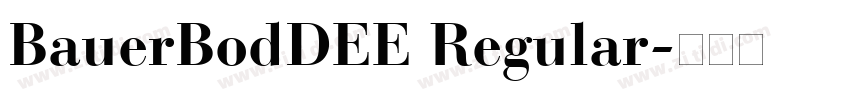 BauerBodDEE Regular字体转换